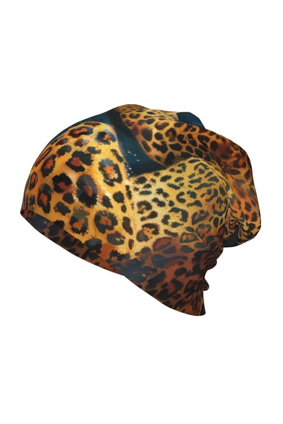 Leopard Reading Tarot Cards Print Beanie Hat Toddler Girls Boys, Baby Hats Winter Warm Knitted Thermal, Kids Winter Caps