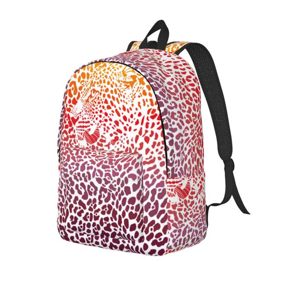 Xecao Leopard Skins And Heads for Canvas College Laptop Backpack, a Durable Rucksack for Both Men and Women, ideal for travel, school, and daily use Bag-Small