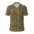 thumbnail image 1 of Xecao Leopard1 for Mens' Casual Short Sleeve Button-Down Polo Shirts for a Classic Golf Look, 1 of 1