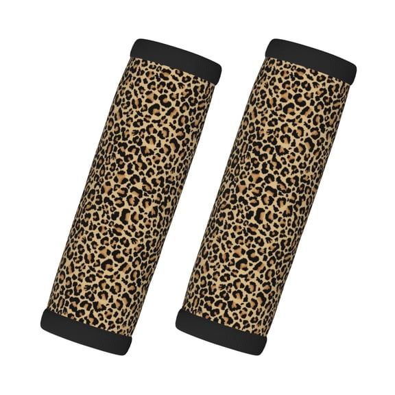 Xecao Leopard2 Print 2 Pack Luggage Handles Wrap Grips Identifiers Bright Luggage Markers, Unique Travel Essentials,Bright Luggage Markers