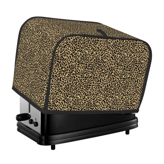 Xecao Leopard2 Print 2 Slice Toaster Cover with Pockets, Small Appliance Cover, Dust and Fingerprint Protection, Machine Washable