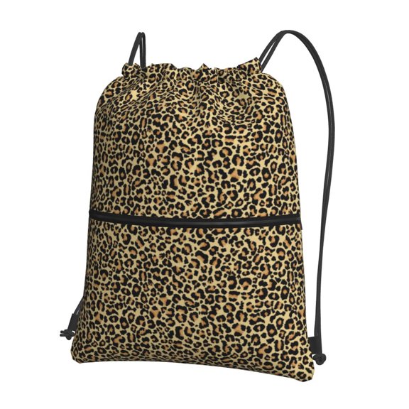 Xecao Leopard2 for Drawstring Bags,Pull String Backpack Bags,String Bag Sackpack