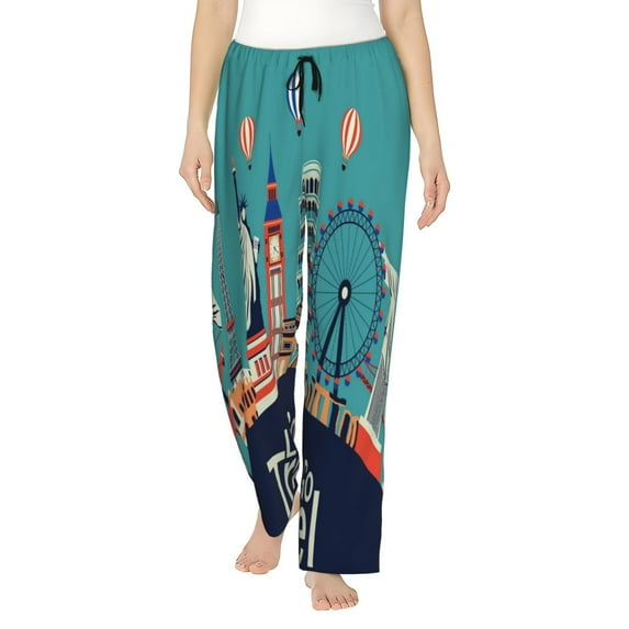 Xecao Let's go Travel Women's Straight Lounge Pajama Pants: The Epitome of Relaxed Sleepwear