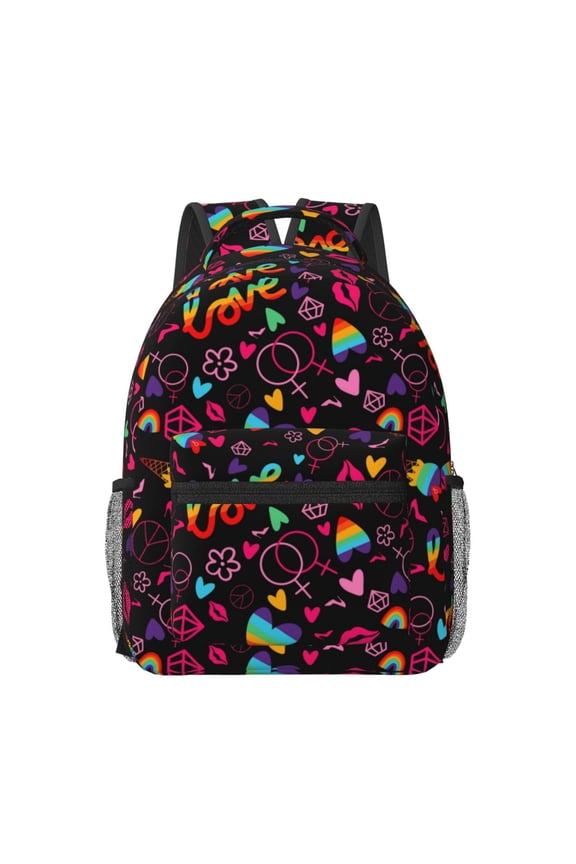Lgbt Rainbow For Pride Travel Backpack: A spacious, stylish computer backpack ideal for men and women, perfect for college, school, or daily travels