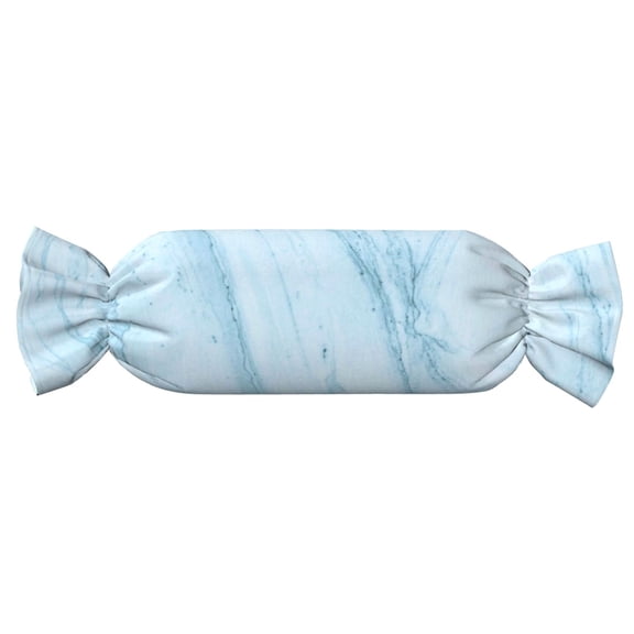 Xecao Light Blue Marble Print+Candy-Inspired Plush Pillow for Men Women Suitable for Beds, Sofas, Game Rooms Drawstring Closure