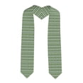 thumbnail image 1 of Xecao Light Green Squares Print Graduation Shawl Stole Honor Stole Adult 72" Academic Commencements, 1 of 7