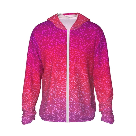 Xecao Light Purple Glitter for Sun Shirt-A lightweight, Hoodie-Style Long-Sleeve UV Protection Garment Designed for Other Outdoor Activities. -Small