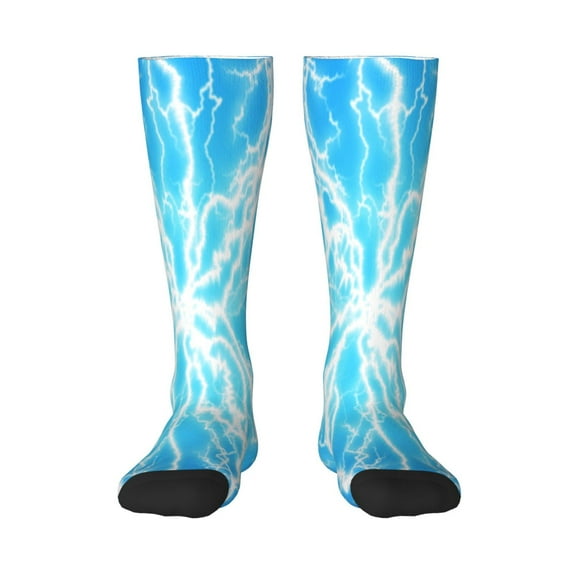Xecao Light blue flash Print Compression Socks for Both Men And Women for Running, Travel, Flight, Nurse