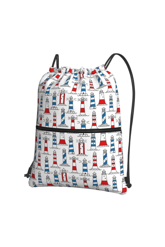Lighthouse And Beacon for Drawstring Bags,Pull String Backpack Bags,String Bag Sackpack