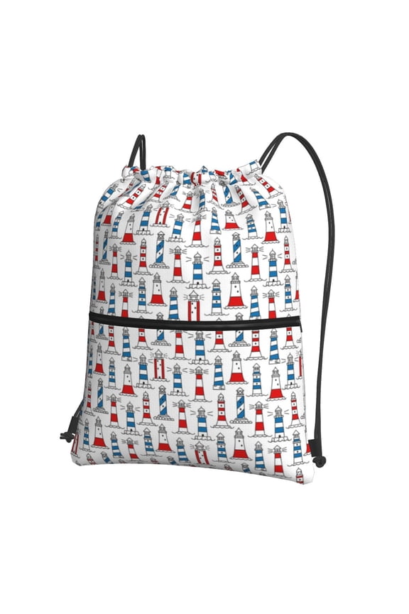Lighthouse And Beacon for Drawstring Bags,Pull String Backpack Bags,String Bag Sackpack