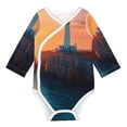 thumbnail image 1 of Xecao Lighthouse At Sunset Coast Print Baby unisex-baby Cotton Long-sleeve Bodysuits-6 Months, 1 of 6