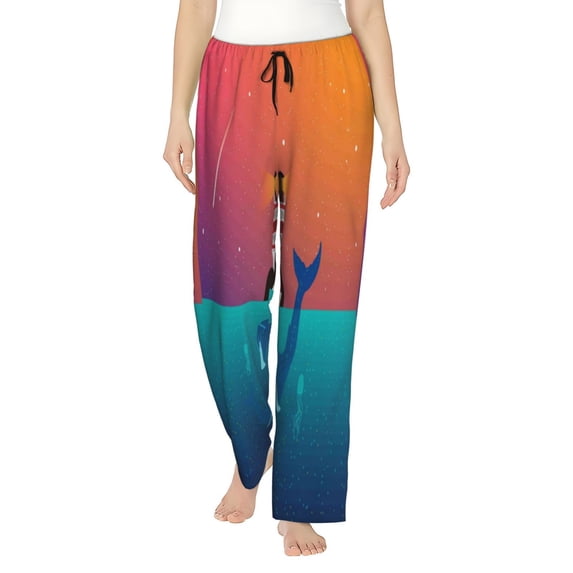 Xecao Lighthouse and Whale Women's Straight Lounge Pajama Pants: The Epitome of Relaxed Sleepwear