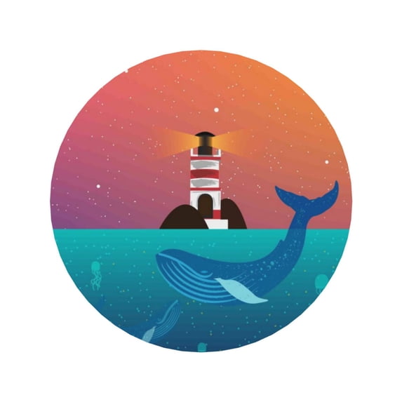 Xecao Lighthouse and Whale for Fridge Magnets - Fun Decorative Refrigerator Magnets, Cute and Soft for Stylish Kitchen Accents