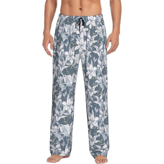 Xecao Lilies Flowers Men's Straight Lounge Pajama Pants: The Ultimate in Comfortable Sleepwear