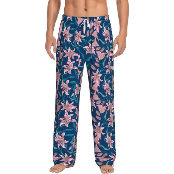 Xecao Lilies Flowers Men's Straight Lounge Pajama Pants: The Ultimate in Comfortable Sleepwear