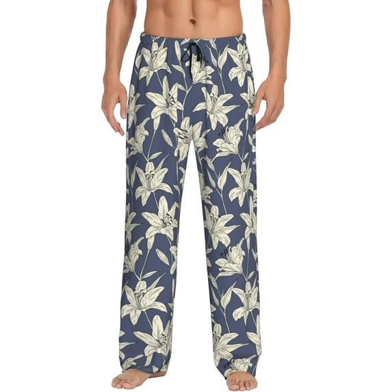 Xecao Lilies Flowers Men's Straight Lounge Pajama Pants: The Ultimate in Comfortable Sleepwear