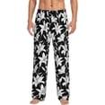 thumbnail image 1 of Xecao Lilies Flowers Men's Straight Lounge Pajama Pants: The Ultimate in Comfortable Sleepwear, 1 of 9