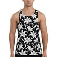 thumbnail image 1 of Xecao Lilies Flowers Men's Tank Top Workout Quick Dry Sleeveless Gym Jogging Muscle Shirts Summer Swim Beach Tops, 1 of 9