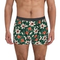 thumbnail image 1 of Xecao Lilies Flowers Print Men's Underwear Boxer Briefs Pack - Your ComfortSoft, Moisture-Wicking, and Breathable Choice for Men's Underwear-Large, 1 of 5