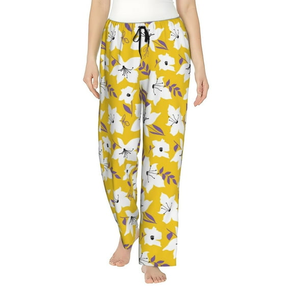 Xecao Lilies Flowers Women's Straight Lounge Pajama Pants: The Epitome of Relaxed Sleepwear