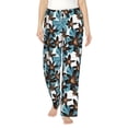 thumbnail image 1 of Xecao Lilies Flowers Women's Straight Lounge Pajama Pants: The Epitome of Relaxed Sleepwear, 1 of 9