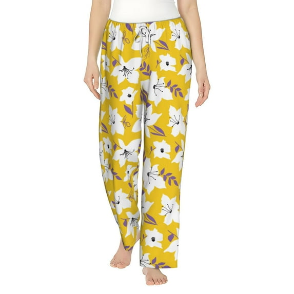 Xecao Lilies Flowers Women's Straight Lounge Pajama Pants: The Epitome of Relaxed Sleepwear