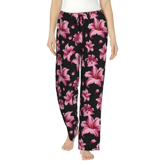 Xecao Lilies Flowers Women's Straight Lounge Pajama Pants: The Epitome of Relaxed Sleepwear