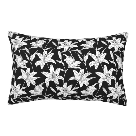 Xecao Lilies Flowers for Decorative Throw Pillow Case for Couch,Sofa or Bed Set,Pillow Cover for Sofa Home Decor Ideal Gift-14"x20"