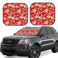 thumbnail image 1 of Xecao Lilies Flowers for Foldable Car Sun Shades (2-Pack) offer sun protection with an easy-fold design for convenient windshield shading., 1 of 7