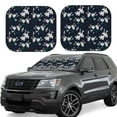 thumbnail image 1 of Xecao Lilies Flowers for Foldable Car Sun Shades (2-Pack) offer sun protection with an easy-fold design for convenient windshield shading., 1 of 7