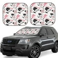 thumbnail image 1 of Xecao Lilies Flowers for Foldable Car Sun Shades (2-Pack) offer sun protection with an easy-fold design for convenient windshield shading., 1 of 7
