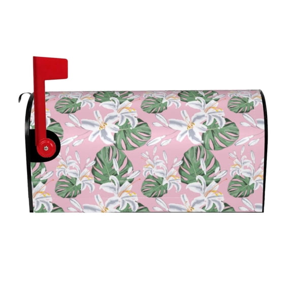 Xecao Lilies Flowers for Mailbox Cover with Magnetic Strips, Waterproof and Sunscreen, Adds a Decorative Touch to Your Garden Yard.