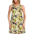 thumbnail image 1 of Xecao Lilies Flowers for Summer Dresses for Women Casual Sundresses Beach Cover Ups Sleeveless Tshirt Swing Dress with Pockets, 1 of 7