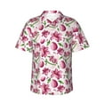 thumbnail image 1 of Xecao Lilies Flowers print Hawaiian shirt - a stylish short-sleeve button-down for men, perfect for casual beach and tropical outings., 1 of 9