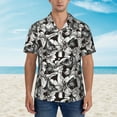 thumbnail image 1 of Xecao Lilies Flowers print Hawaiian shirt - a stylish short-sleeve button-down for men, perfect for casual beach and tropical outings., 1 of 9