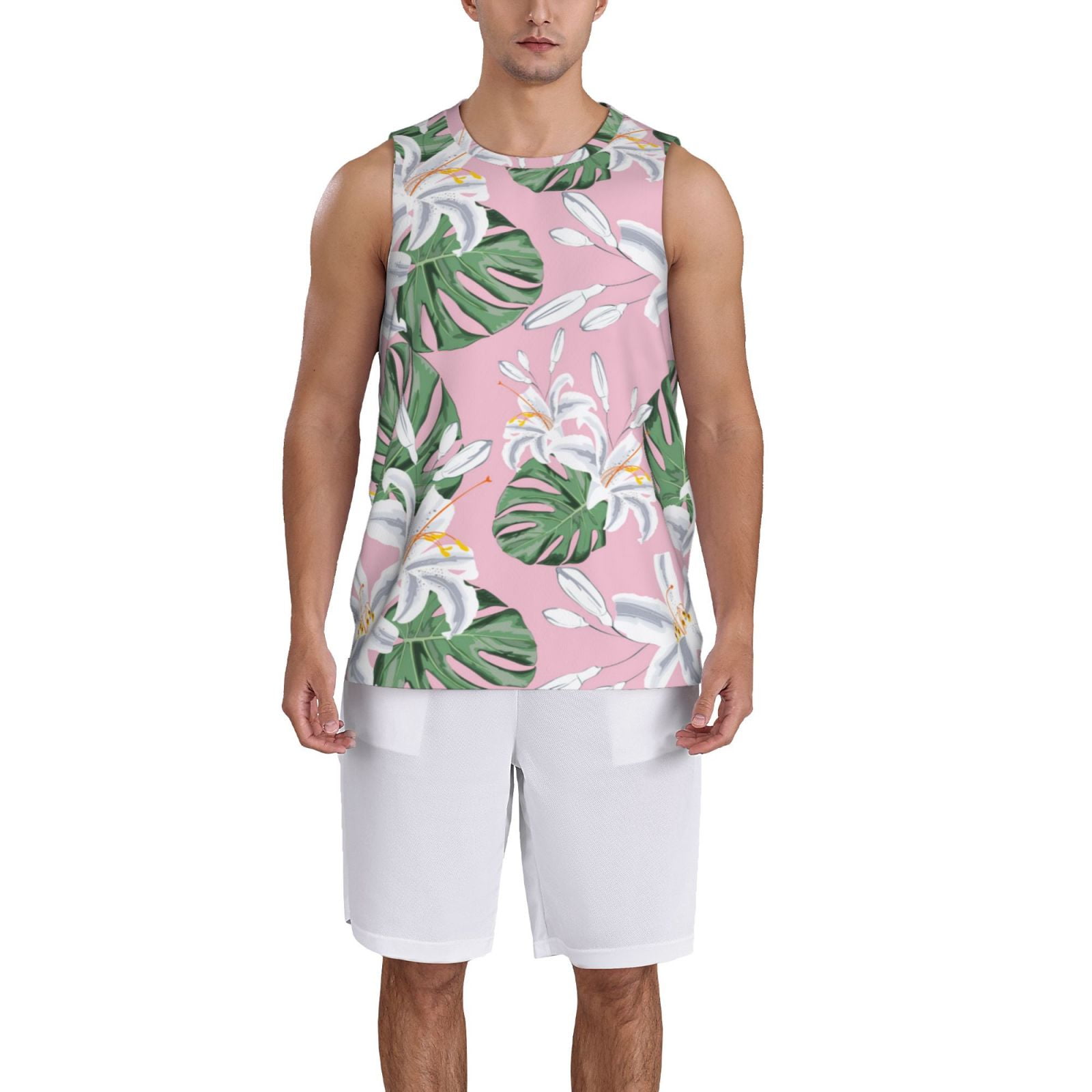 Xecao Lilies Flowers print basketball shirt for both men and women, a ...