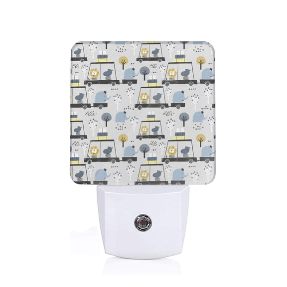 Xecao Lion Hippo Elephant On The Car for Night Light - a Wall-mounted LED Fixture with A Dusk-to-dawn Sensor, Ideal for Bedrooms, Bathrooms, Hallways, and Kitchens-US