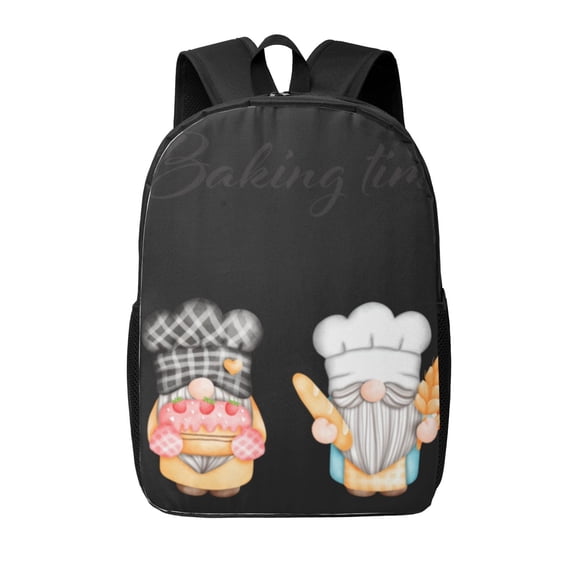 Xecao Little Chef Gnome print Travel Backpack, Large Computer Backpack for Men Women, College School Rucksack Book Bag