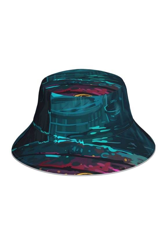 Lost Golden Key Print Men and Women Night Reflective Hat Runner Cap Visor Bucket Hat Boonie Cap