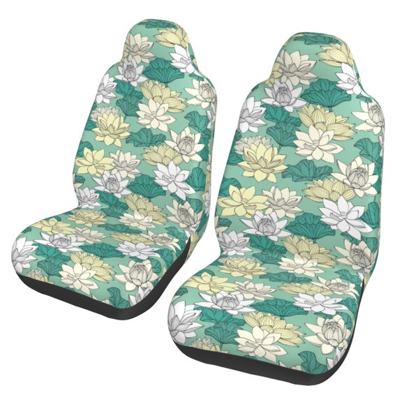 Xecao Lotus Flower1 Print Car Seat Cover in That Fits Most Cars, Vans, SUVs, and Trucks.