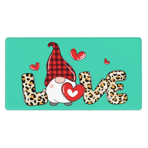 Xecao Love Gnomes for Waterproof Mouse Pad - Extended Contour Mouse Mat, Large Gaming Mousepad Laptop Keyboard Mat with Non-Slip Rubber Base