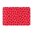 thumbnail image 1 of Xecao Love Heart print Flannel Mat: Non-slip, 16x24in. Ideal for kitchen, bedroom, bath & living room., 1 of 9