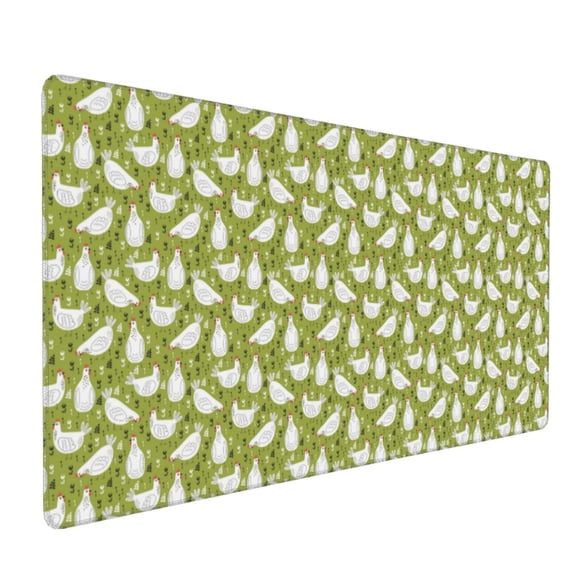 Xecao Lovely Chickens Print Large Mouse Pad, 16x35.5in Mousepad, Professional Non-Slip Rubber Base Big Mouse Pad, Mouse Pad for Gaming & Office Full Desk Mouse Pad