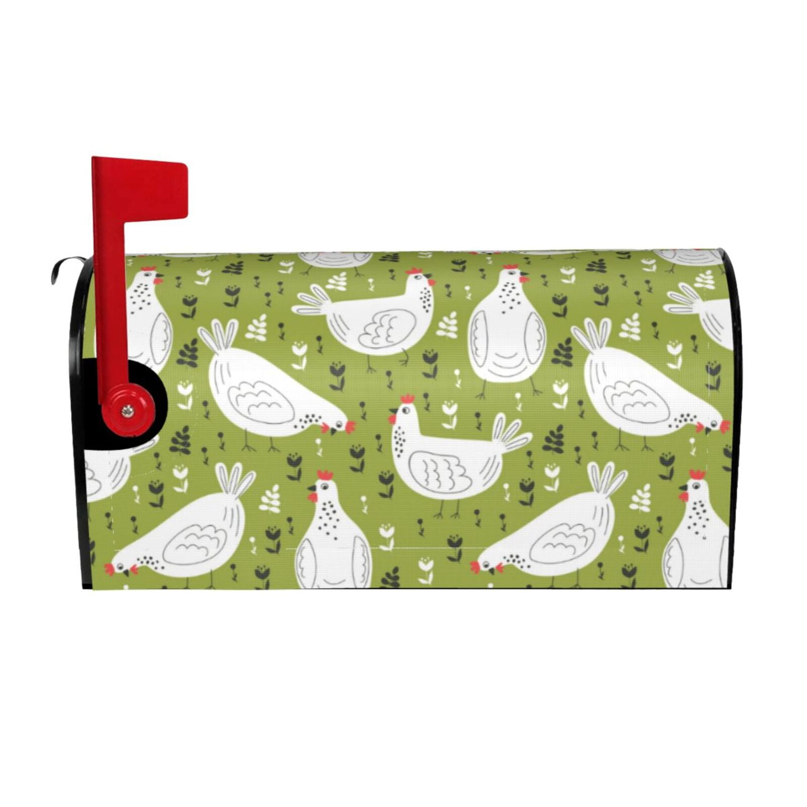 Xecao Lovely Chickens for Mailbox Cover with Magnetic Strips, Waterproof and Sunscreen, Adds a Decorative Touch to Your Garden Yard.