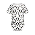 thumbnail image 1 of Xecao Lovely Penguin Pattern Baby Climbing Bodysuit Short Sleeve Onesie Unisex 0-12 Months Baby Shirt Newborn Outfits Crotch snap design-12 Months, 1 of 6