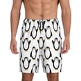 thumbnail image 1 of Xecao Lovely Penguin Print Men's Sleepwear Shorts Pajama Bottom Lounge Short nightwear with Convenient Pockets for Relaxed Home Wear-Medium, 1 of 6