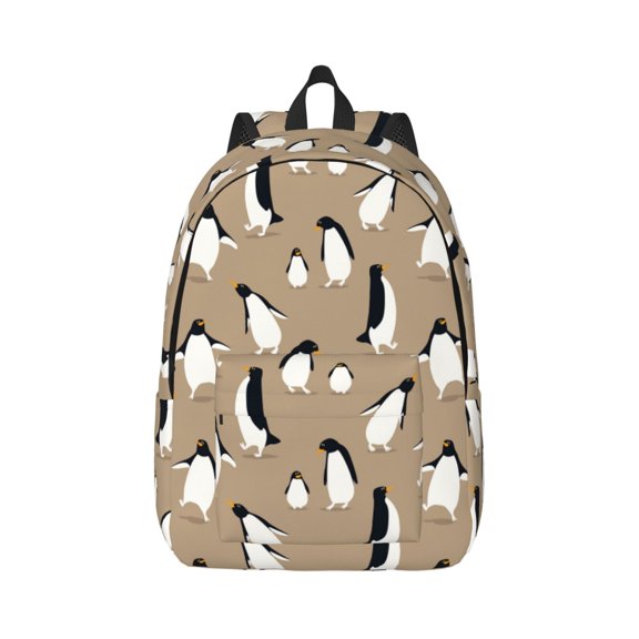 Xecao Lovely Penguin for Canvas College Laptop Backpack, Durable Rucksack Travel Notebook Bag School Backpack Book Bag for Men Women
