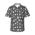 thumbnail image 1 of Xecao Lovely Penguin print Hawaiian shirt - a stylish short-sleeve button-down for men, perfect for casual beach and tropical outings., 1 of 9