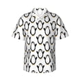 thumbnail image 1 of Xecao Lovely Penguin print Hawaiian shirt - a stylish short-sleeve button-down for men, perfect for casual beach and tropical outings., 1 of 9