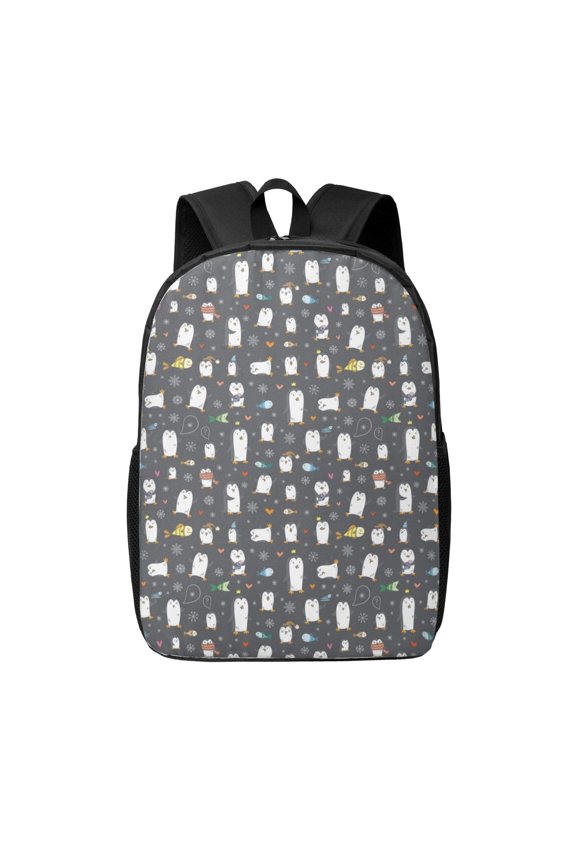 Lovely Penguin print Travel Backpack, Large Computer Backpack for Men Women, College School Rucksack Book Bag